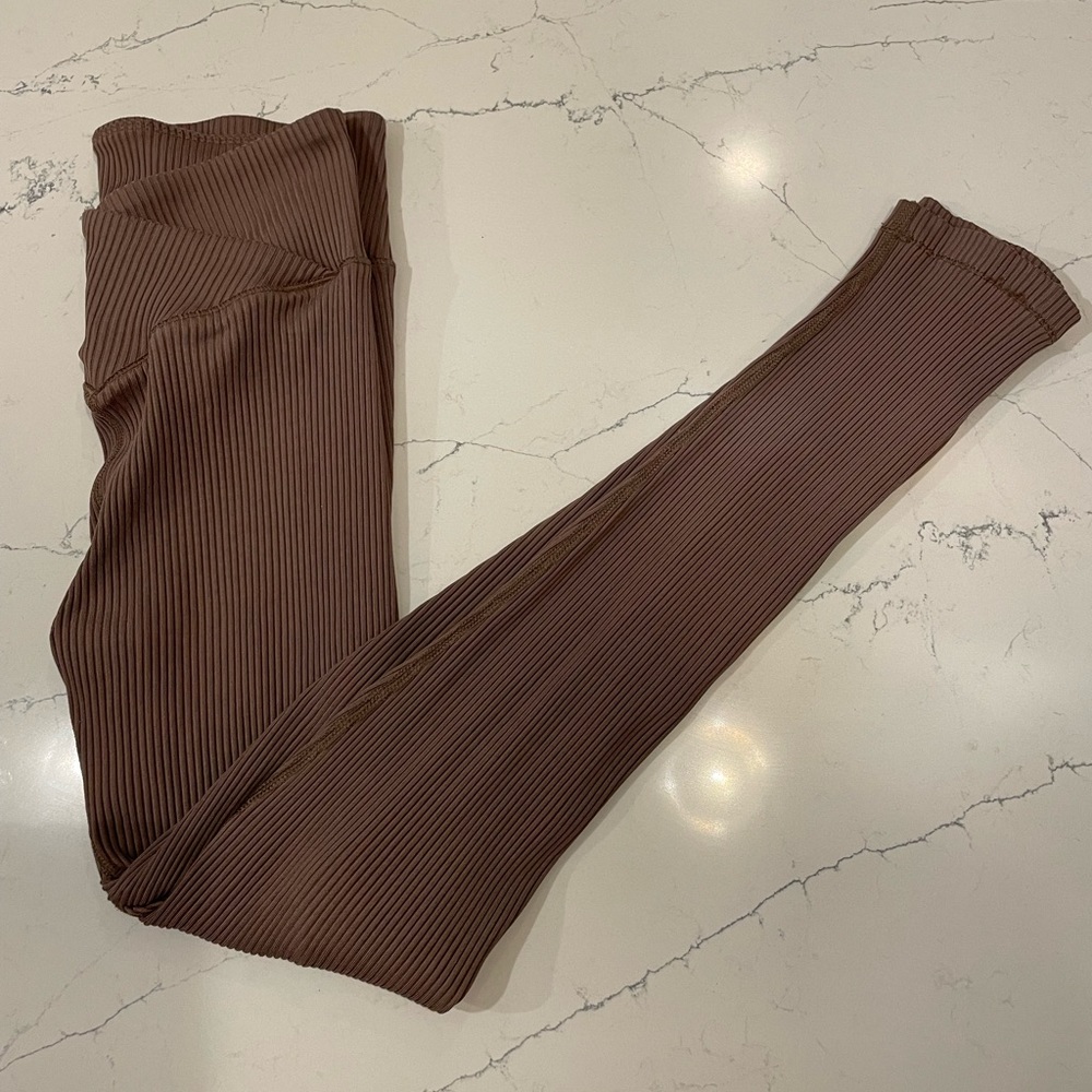 Aeropostale Brown Ribbed Leggings